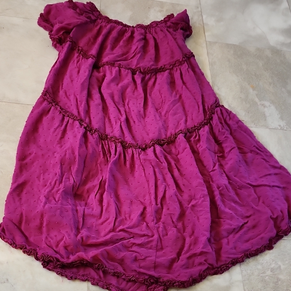 Purple Off-Shoulder Dress